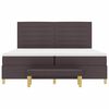 vidaXL Cama Box com colch&atilde;o Castanho escuro 200 x 200 cm tecido