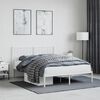vidaXL Estrutura de cama com cabeceira 140x190 cm metal branco