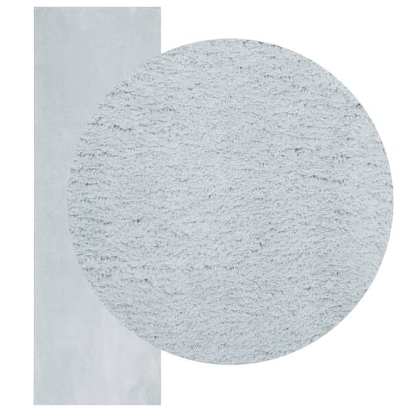 vidaXL Tapete pelo curto macio e lavável HUARTE 80x250 cm azul