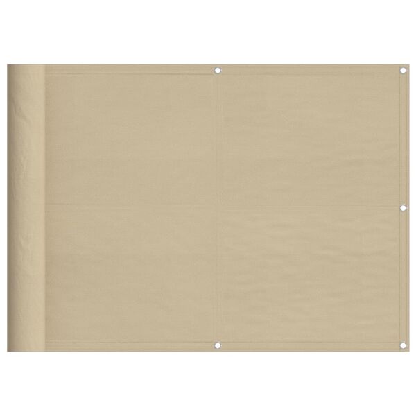 vidaXL Tela de varanda 75x800 cm 100% poli&eacute;ster oxford bege