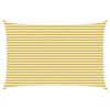 vidaXL Vela de Sombra Amarelo e Branco 3 x 5 m HDPE