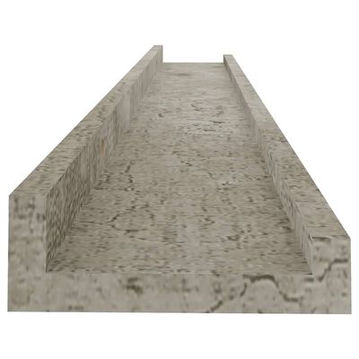 vidaXL Prateleiras de parede 2 pcs 80x9x3 cm cinzento cimento