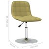 vidaXL Cadeiras de jantar girat&oacute;rias 2 pcs tecido verde