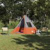 vidaXL Barraca Tipi Cinza e Laranja 383 x 338 x 217 cm tafetá