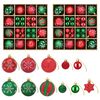 vidaXL Conjunto de Bolas de Natal 88 unid. Verde e vermelho &Oslash; 6 cm