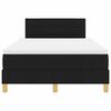 vidaXL Cama Box Spring LED com colch&atilde;o Preto 120 x 190 cm tecido
