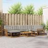 vidaXL Conjunto de Sof&aacute;s para Exterior 7 pcs Cinza Natural e Claro