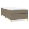 vidaXL Estrutura de cama com molas 90x190 cm tecido cinzento