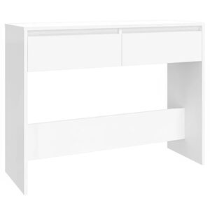 vidaXL Mesa consola 100x35x76,5 cm derivados de madeira branco