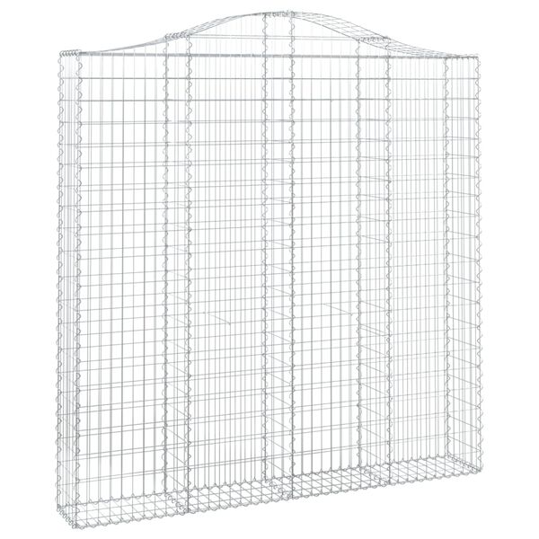 vidaXL Cestos gabi&atilde;o arqueados 9pcs 200x30x200/220cm ferro galvanizado