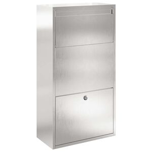 vidaXL Caixa para entrega de pacotes Prateado 44 x 22 x 82 cm