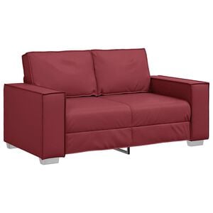 vidaXL Sof&aacute; Vinho Vermelho 160 x 80 x 84 cm tecido