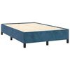 vidaXL Cama box spring colch&atilde;o LED 120x190cm couro artif. azul-escuro