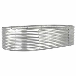 vidaXL Canteiro elevado jardim 152x80x36cm a&ccedil;o galvanizado prateado