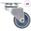vidaXL 8 pcs rodas girat&oacute;rias duplas 50 mm