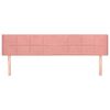 vidaXL Cabeceira de cama c/ abas veludo 163x16x78/88 cm rosa