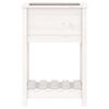 vidaXL Vaso/floreira com prateleira 54x34,5x81 cm pinho maciço branco