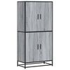 vidaXL Arm&aacute;rio alto 68x35x139 cm derivados de madeira cinzento sonoma