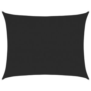 vidaXL Para-sol estilo vela retangular 160 g/m&sup2; 6x8 m PEAD preto