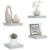 vidaXL Prateleiras de parede 4 pcs 23x23,5x3,8cm MDF cinzento-cimento