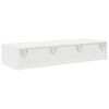 vidaXL Prateleira parede c/ gavetas 100x36x19 cm deriv. madeira branco