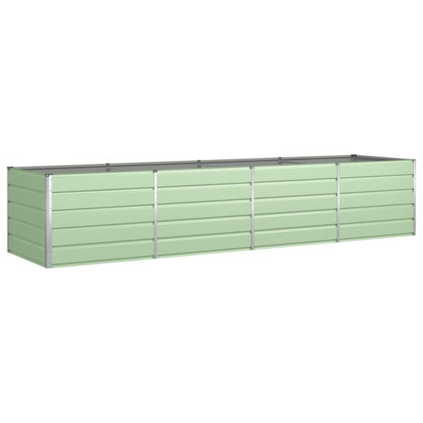 vidaXL Floreira Verde Pastel 195 x 100 x 45 cm A&ccedil;o Galvanizado