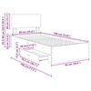 vidaXL Estrutura da Cama Cinza Sonoma 90 x 190 cm Madeira processada