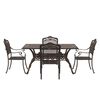 vidaXL Conjunto de Jantar para Jardim 5 pcs Bronze Alum&iacute;nio