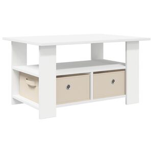 vidaXL Mesa de centro Branco 77 x 55 x 42 cm Derivados de Madeira