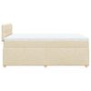 vidaXL Cama boxspring com colch&atilde;o 120x190 cm tecido cor creme