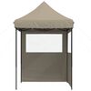 vidaXL Tenda de Festa Cinzento-acastanhado 200 x 200 x 306 cm