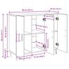 vidaXL Buffet Carvalho Artesanal 90 x 34 x 80 cm Madeira processada