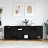 vidaXL Buffet 3 pcs Carvalho Preto 60 x 35 x 70 cm
