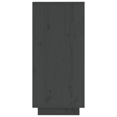 vidaXL Aparador 60x34x75 cm madeira de pinho maciça cinza