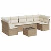 vidaXL 8 pcs conjunto de sof&aacute;s p/ jardim com almofad&otilde;es vime PE bege