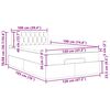vidaXL Estrutura de cama otomana com colch&atilde;o 120x190cm castanho escuro