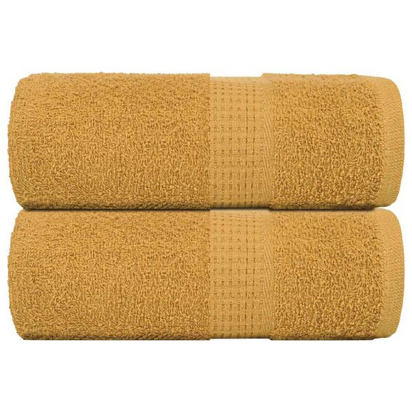 vidaXL Toalhas de bidé FROGN 2 pcs 30x50 cm 360 g/m² ouro