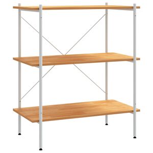 vidaXL Unidade com 3 prateleiras 80x40x92 cm branco/cor de carvalho