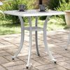 vidaXL Mesa de jardim 53x53x53 cm alumínio fundido branco
