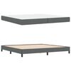 vidaXL Cama Box com colch&atilde;o Cinza Escuro 200 x 200 cm tecido