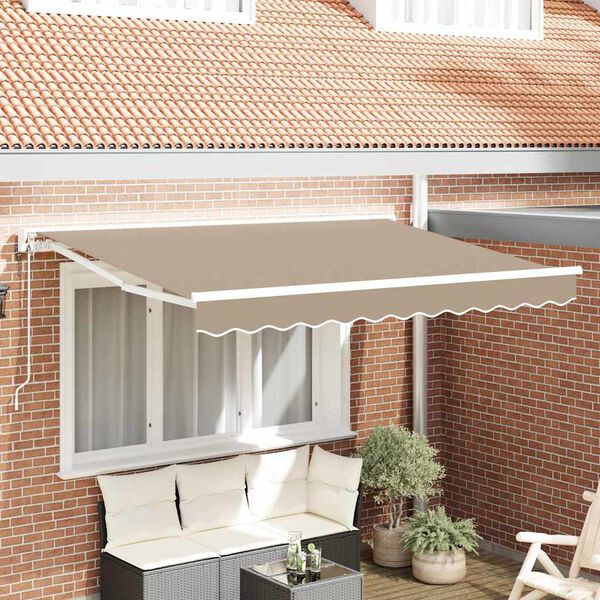 vidaXL Estrutura de Toldo Bege 250 x 200 cm
