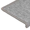 vidaXL Tapetes de escada 30 pe&ccedil;as 65x21x4 cm cinza claro com borda retangular