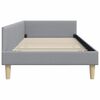 vidaXL Estrutura de Cama de Canto Cinzento-claro 90 x 190 cm tecido