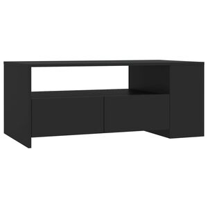 vidaXL Mesa de centro 102x55x42 cm derivados de madeira preto