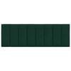vidaXL Almofad&atilde;o de cabeceira Hanko 120 cm veludo verde-escuro