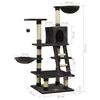 vidaXL &Aacute;rvore p/ gatos c/ postes arranhadores sisal 122cm cinza-escuro