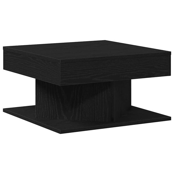 vidaXL Mesa de centro Carvalho Preto 57 x 57 x 30 cm