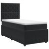 vidaXL Cama box spring com colch&atilde;o Preto 80 x 200 cm Veludo