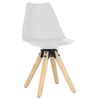 vidaXL Cadeiras de jantar girat&oacute;rias 2 pcs PP branco