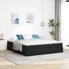 vidaXL Estrutura de cama otomana com colch&otilde;es 200x200cm veludo preto
